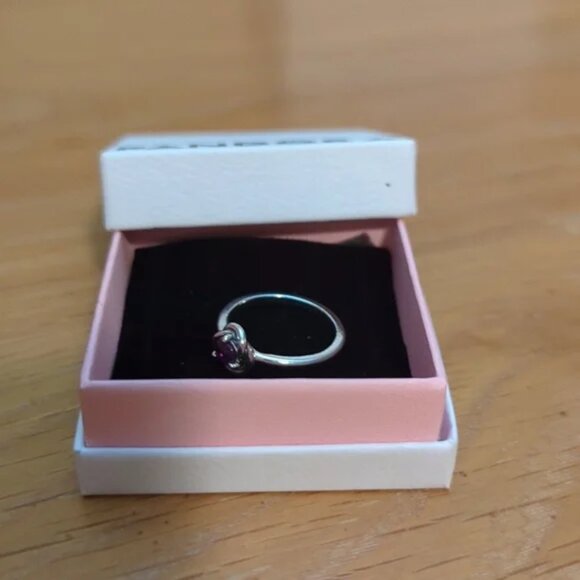 Pandora Sterling Silver February Ring Size 6 Brand New - Picture 5 of 8